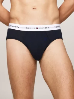 Bielizna|Obcisłe Bokserki*Tommy Hilfiger Zestaw 3 Par Slipów Z Paskiem Z Logo HERITAGE PLUM/UNITY BLUE/WHITE