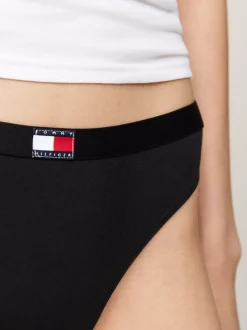 Figi|Bielizna*Tommy Hilfiger Zestaw 3 Par Thongów TH Heritage BLACK/ BLACK / BLACK