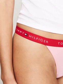 Figi|Bielizna*Tommy Hilfiger Zestaw 3 Par Thongów Z Logo BRIGHT BLUE/DEEP CRIM/BALLET PINK