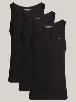 Kąpielówki|Bielizna*Tommy Hilfiger Zestaw 3 Topów Bez Rękawów BLACK/ BLACK / BLACK