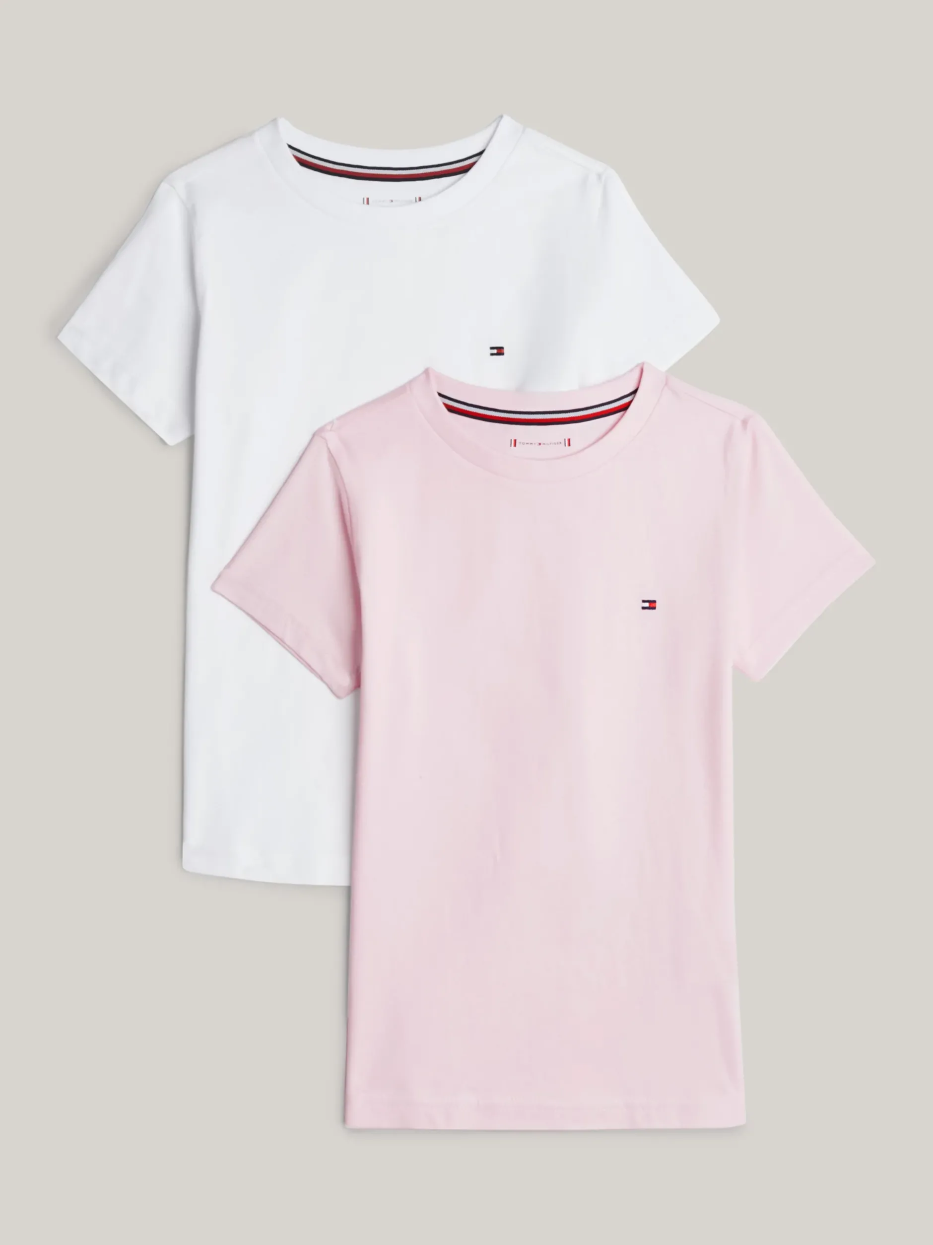 Bielizna & Skarpetki*Tommy Hilfiger Zestaw 2 T-shirtów Essential WHITE/ LIGHT PINK
