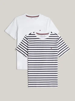Bielizna & Skarpetki|Underwear & Socks*Tommy Hilfiger Zestaw 2 T-shirtów TH Original DESERT SKY BRETON / WHITE