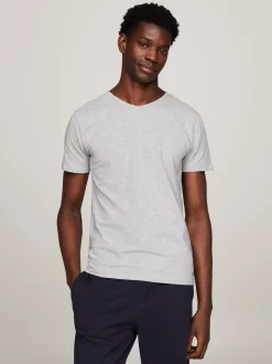 Stroje Domowe|Multipacks*Tommy Hilfiger Zestaw 3 T-shirtów Z Dekoltem W Kształcie Litery V BLACK/WHITE/GREY HEATHER