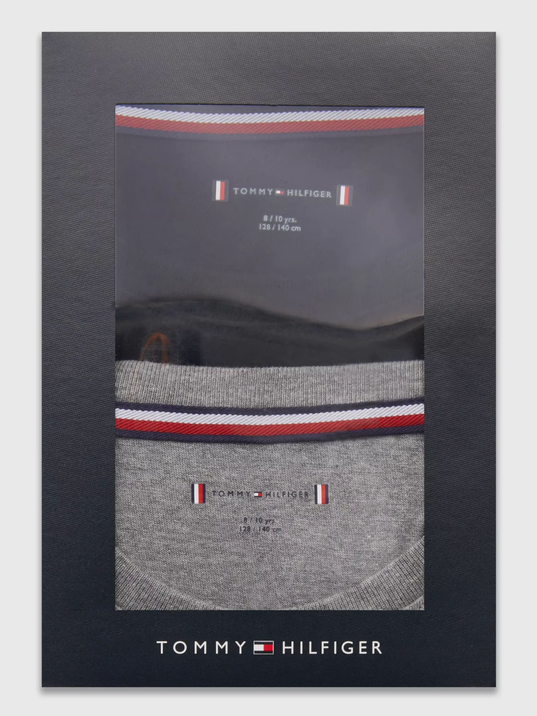 Underwear & Socks|T-Shirty I Koszulki Polo*Tommy Hilfiger Zestaw 2 T-shirtów Z Długim Rękawem I Flagą MEDIUM GREY HT/BLACK