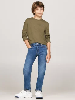 Underwear & Socks*Tommy Hilfiger Zestaw 2 T-shirtów Z Długim Rękawem I Flagą DEEP INDIGO/UTILITY OLIVE