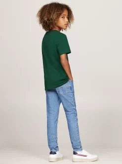 Underwear & Socks*Tommy Hilfiger Zestaw 2 T-shirtów Z Wyhaftowaną Flagą ORNAMENTAL GREEN/MINTY ESSENCE