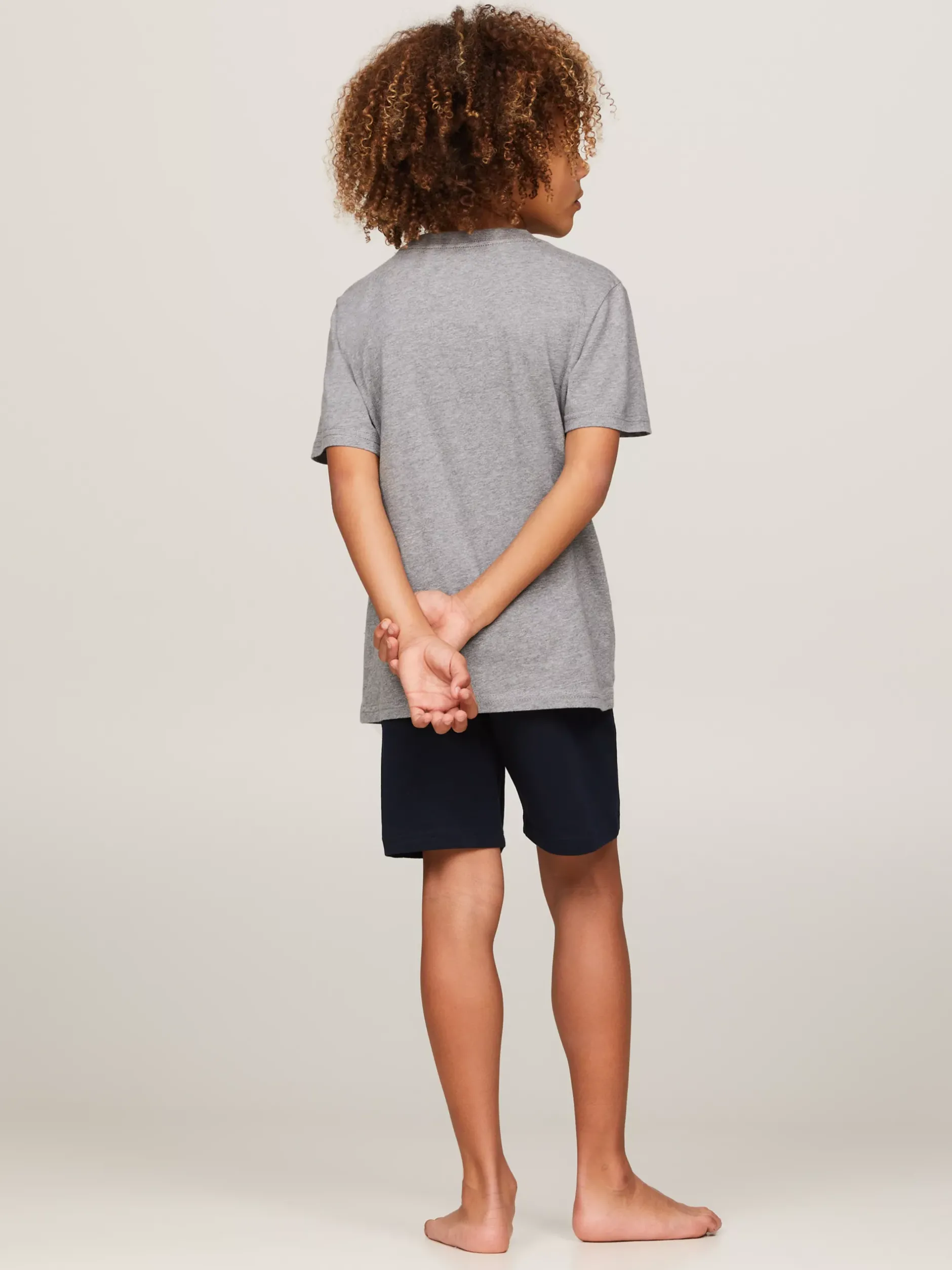 Underwear & Socks|T-Shirty I Koszulki Polo*Tommy Hilfiger Zestaw 2 T-shirtów Z Wyhaftowaną Flagą MEDIUM GREY HT/BLACK