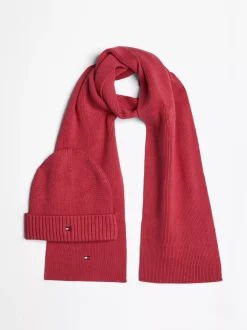 Obuwie I Akcesoria|Obuwie I Akcesoria*Tommy Hilfiger Zestaw Essential Z Czapką I Szalikiem HERITAGE PINK