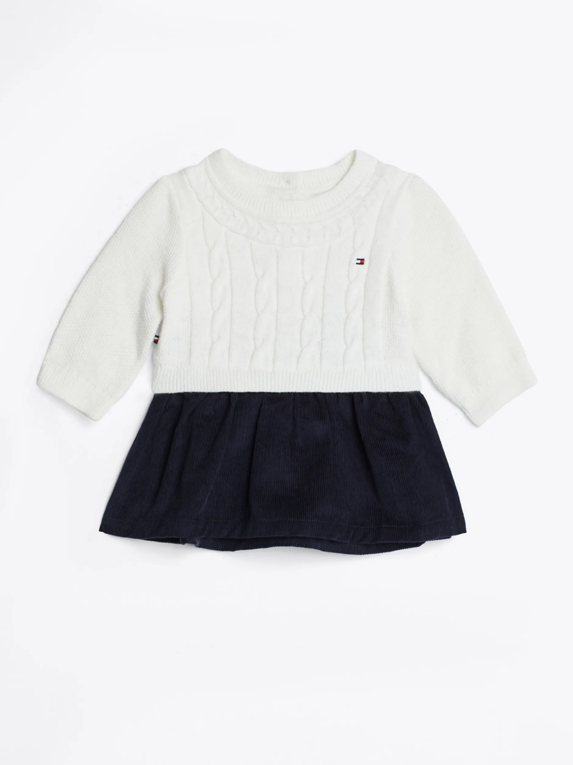 Dziewczynki|Chłopcy*Tommy Hilfiger Zestaw Na Prezent Z Sukienką Dzianinową IVORY PETAL