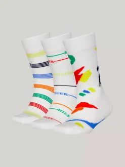 Bielizna & Skarpetki|Underwear & Socks*Tommy Hilfiger Zestaw Prezentowy 3 Par Kolorowych Skarpetek MULTICOLOR