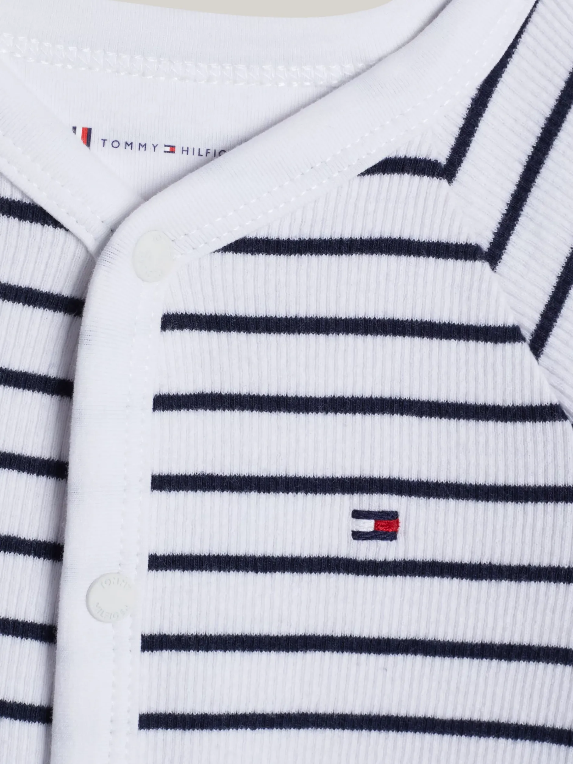 Dziewczynki|Chłopcy*Tommy Hilfiger Zestaw Upominkowy Z Kombinezonem I śliniakiem ANCIENT WHITE DESERT SKY STRIPE