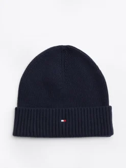 Czapki I Szaliki*Tommy Hilfiger Zestaw Z Czapką Beanie I Szalikiem Hilfiger SPACE BLUE