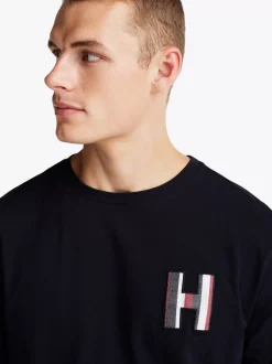 Piżamy*Tommy Hilfiger Zestaw Z Piżamą I Kapciami TH Original DESERT SKY / BOLD GLOBAL STRIPES