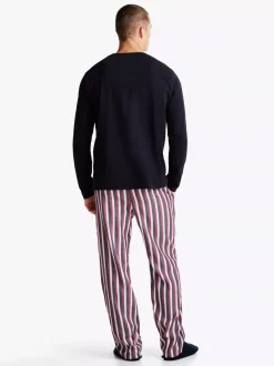Piżamy*Tommy Hilfiger Zestaw Z Piżamą I Kapciami TH Original DESERT SKY / BOLD GLOBAL STRIPES