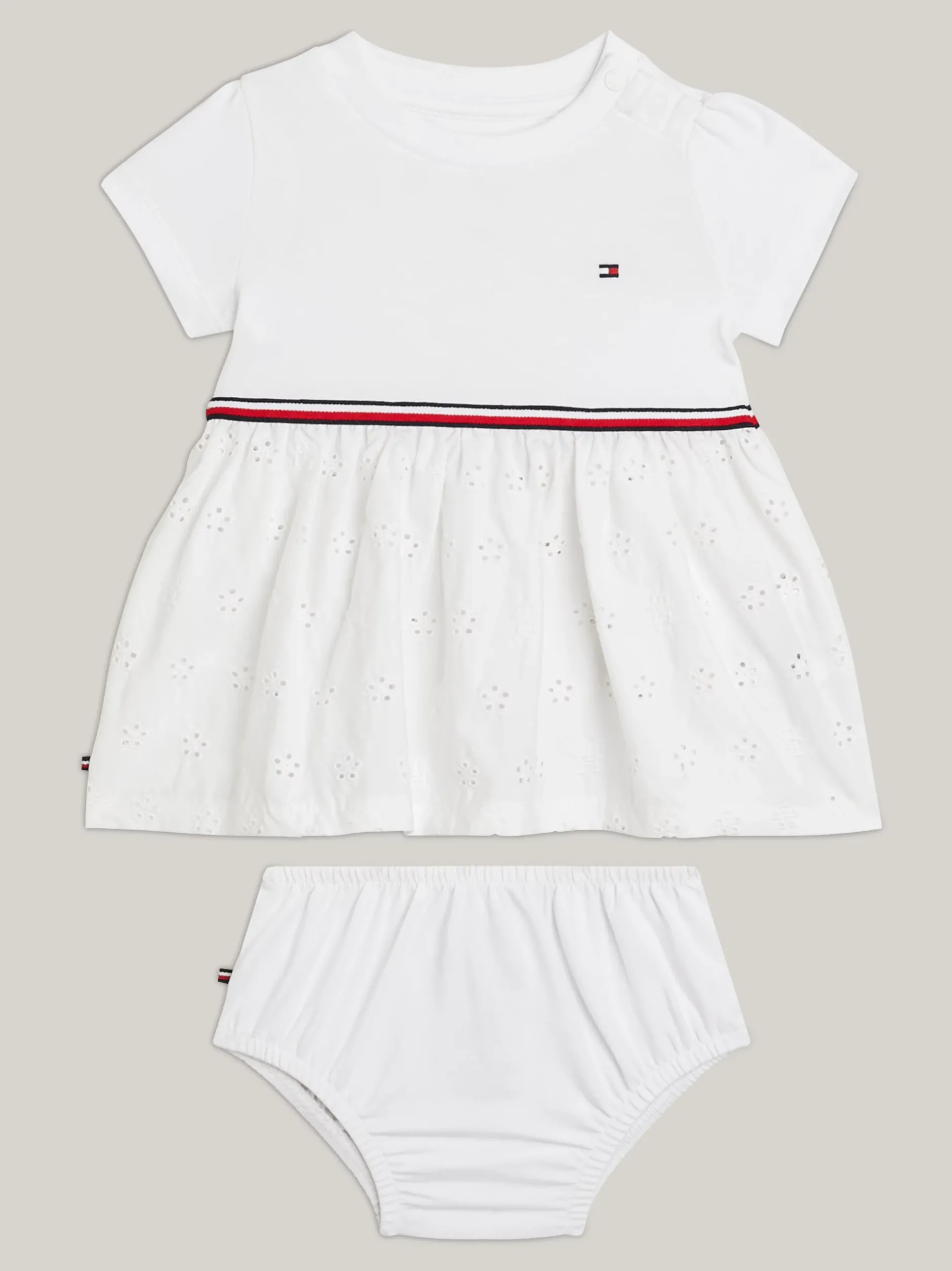 Dziewczynki|Chłopcy*Tommy Hilfiger Zestaw Z Sukienką I Szortami WHITE