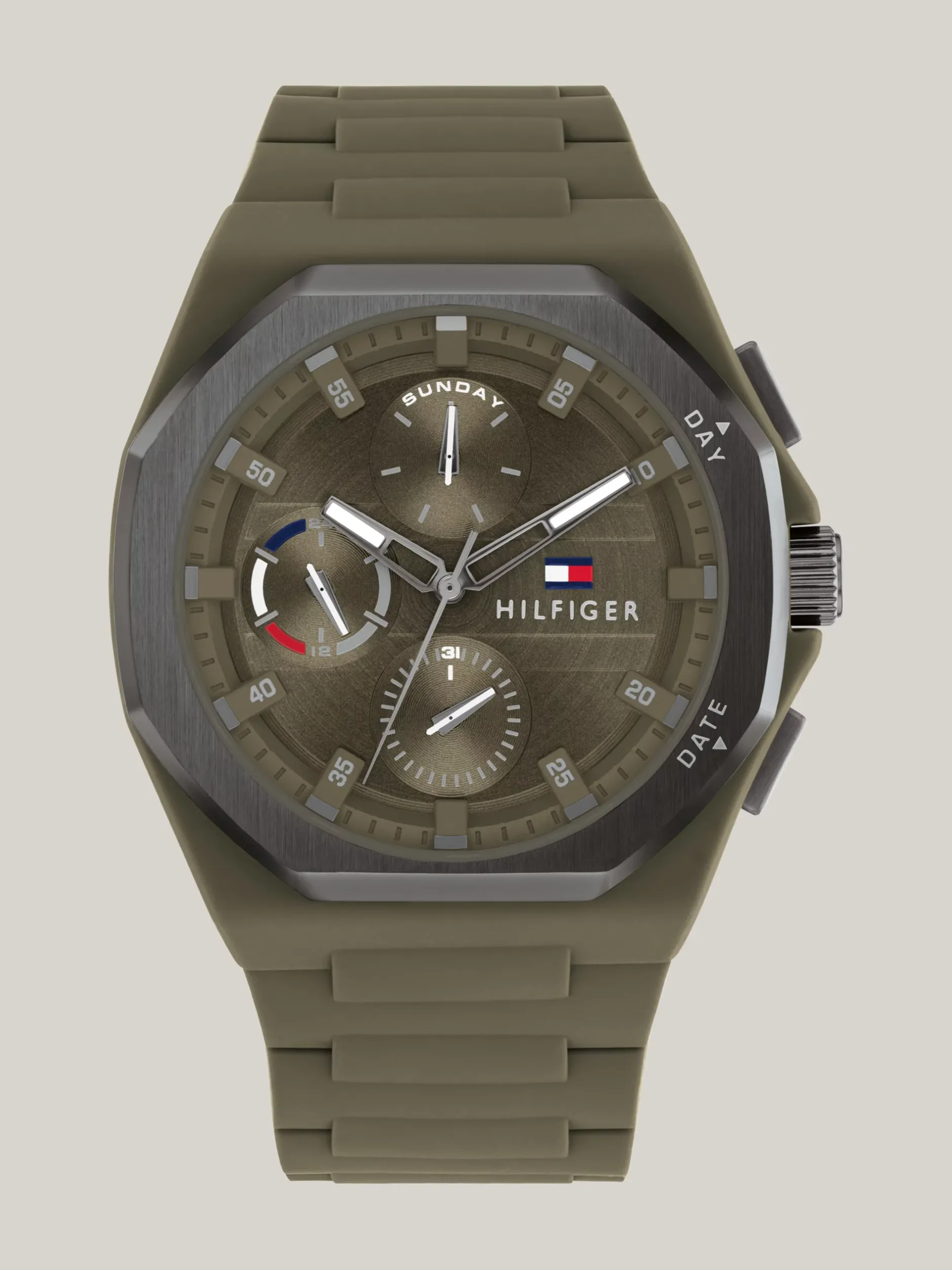 Zegarki*Tommy Hilfiger Zielony Zegarek Z Silikonowym Paskiem GREEN