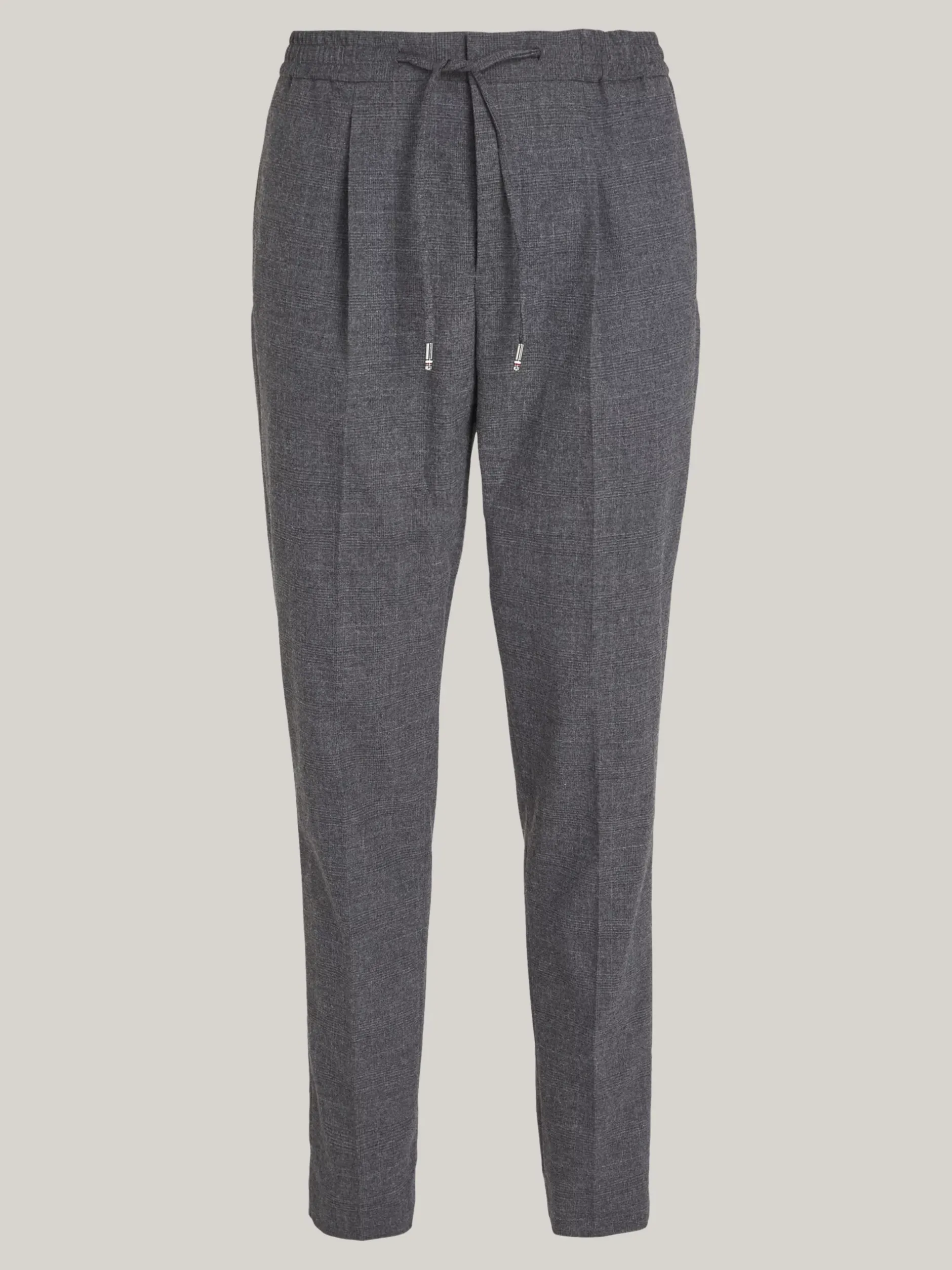 Spodnie*Tommy Hilfiger Zwężane Chinosy Harlem Z Pasem Z Troczkami MEDIUM GREY HEATHER